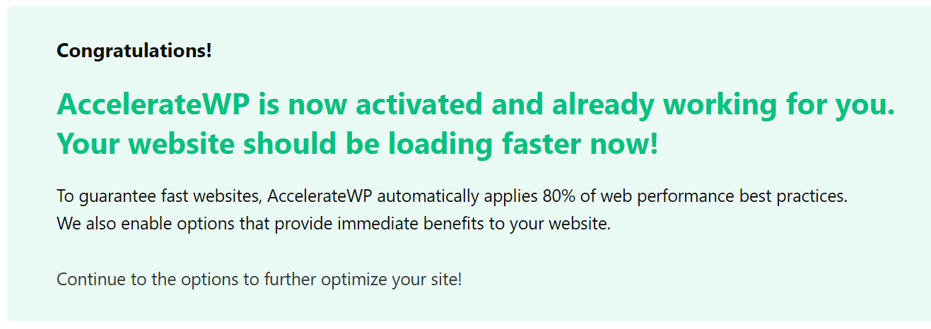 AccelerateWP Dashboard AccelerateWP Dashboard