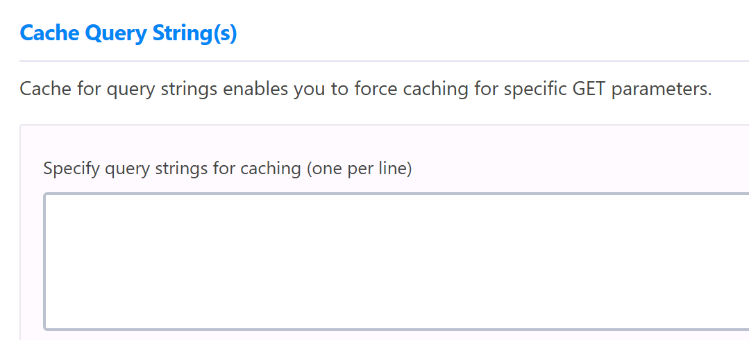 Cache Query String(s) Cache Query String(s)