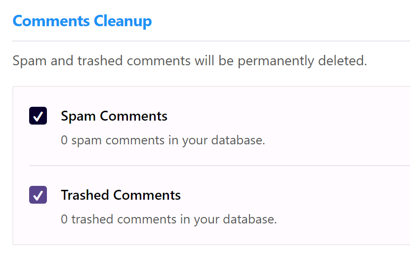 Comments Cleanup Comments Cleanup
