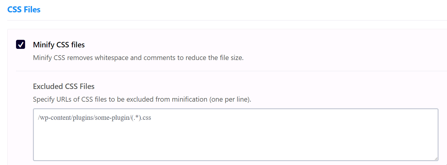 Minify CSS trims file Minify CSS trims file