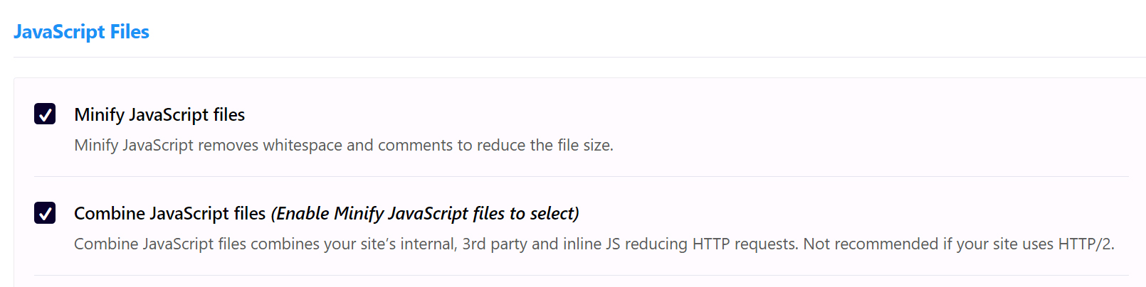 Minify JavaScript Minify JavaScript