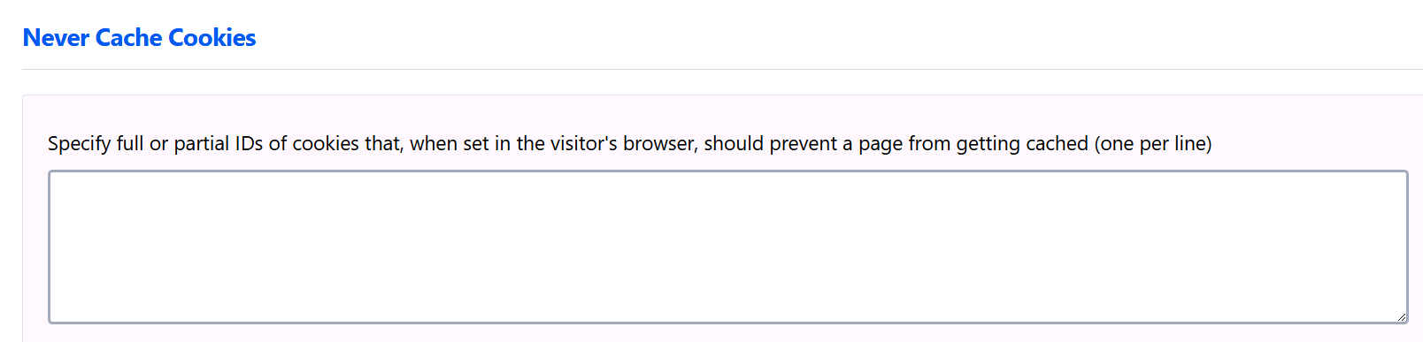 Never Cache Cookies Never Cache Cookies